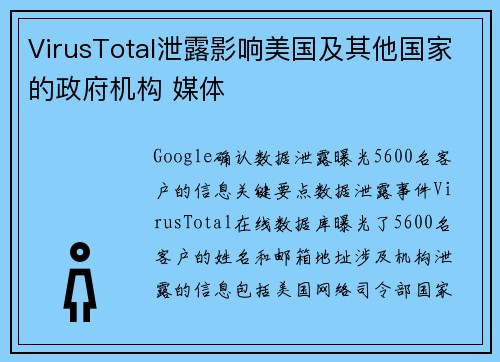 VirusTotal泄露影响美国及其他国家的政府机构 媒体